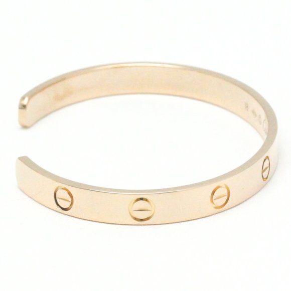 CARTIER Love Bracelet Open Bangle Pink Gold [18K] No Stone Bangle Pink Gold - Picture 5 of 9
